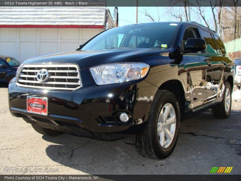 Black / Black 2010 Toyota Highlander SE 4WD