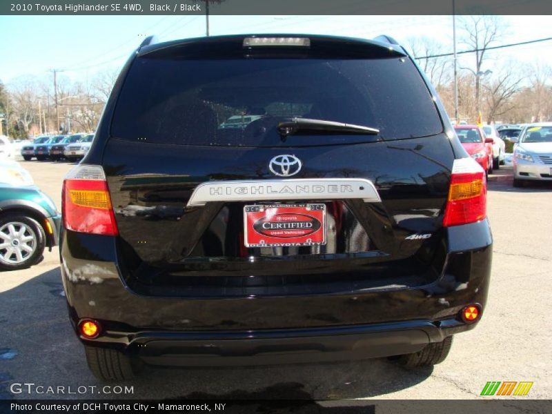 Black / Black 2010 Toyota Highlander SE 4WD
