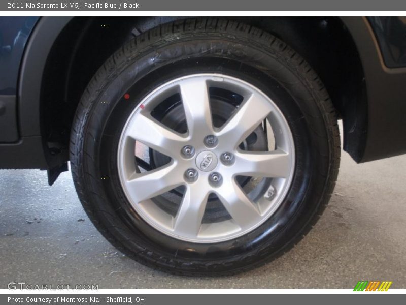 Pacific Blue / Black 2011 Kia Sorento LX V6