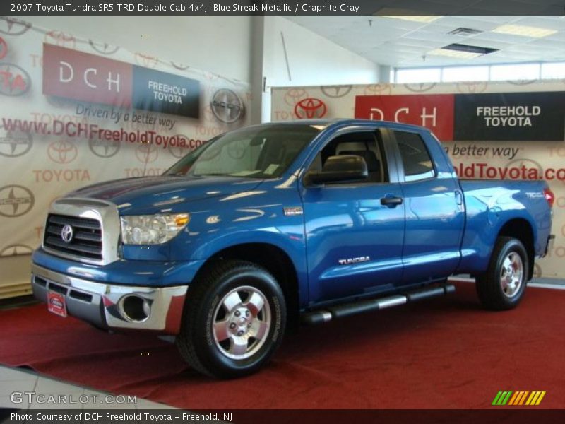 Blue Streak Metallic / Graphite Gray 2007 Toyota Tundra SR5 TRD Double Cab 4x4