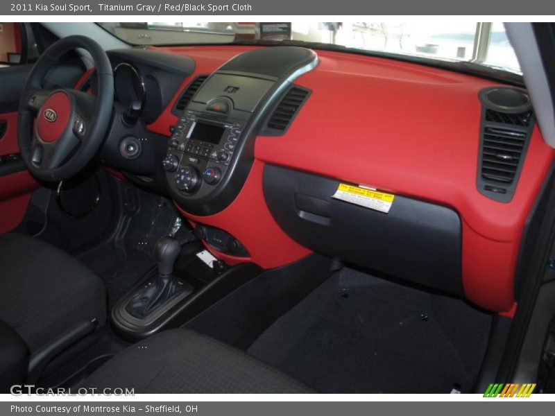 Titanium Gray / Red/Black Sport Cloth 2011 Kia Soul Sport