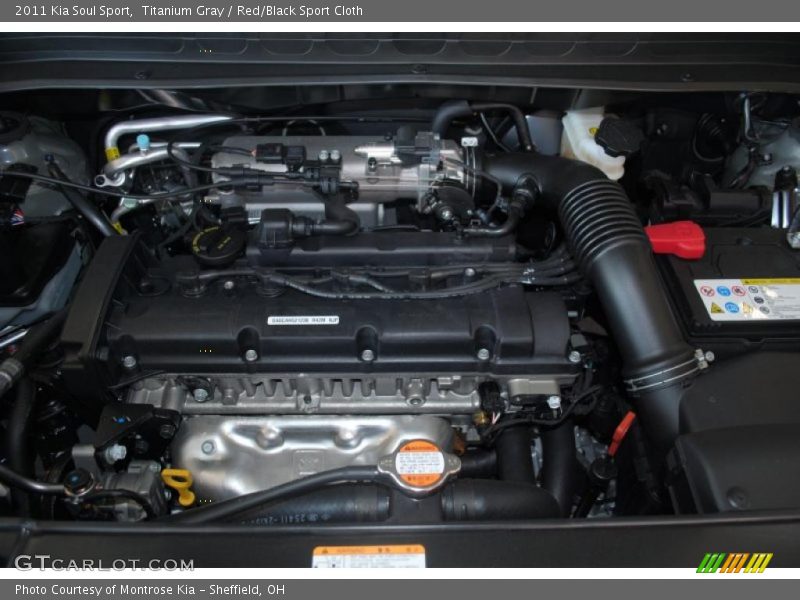Titanium Gray / Red/Black Sport Cloth 2011 Kia Soul Sport