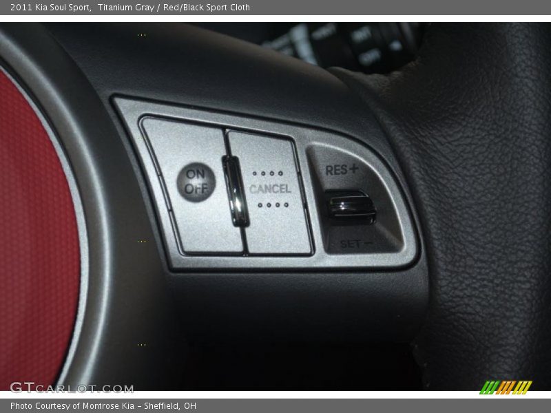 Titanium Gray / Red/Black Sport Cloth 2011 Kia Soul Sport