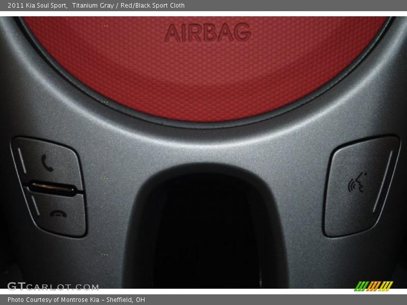Titanium Gray / Red/Black Sport Cloth 2011 Kia Soul Sport