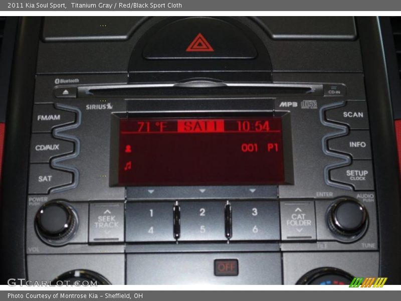 Titanium Gray / Red/Black Sport Cloth 2011 Kia Soul Sport
