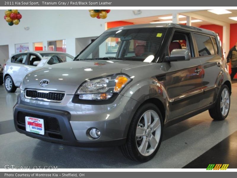 Titanium Gray / Red/Black Sport Leather 2011 Kia Soul Sport