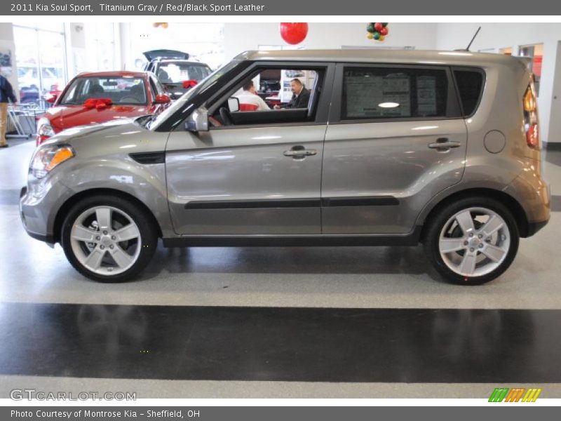 Titanium Gray / Red/Black Sport Leather 2011 Kia Soul Sport