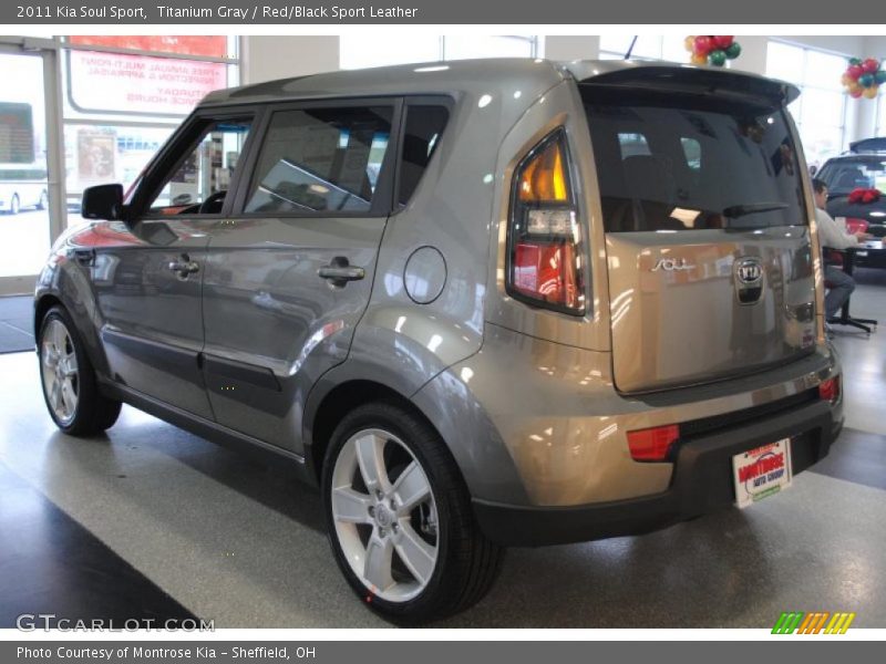 Titanium Gray / Red/Black Sport Leather 2011 Kia Soul Sport