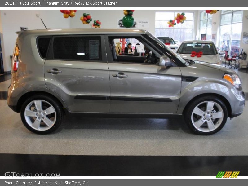 Titanium Gray / Red/Black Sport Leather 2011 Kia Soul Sport