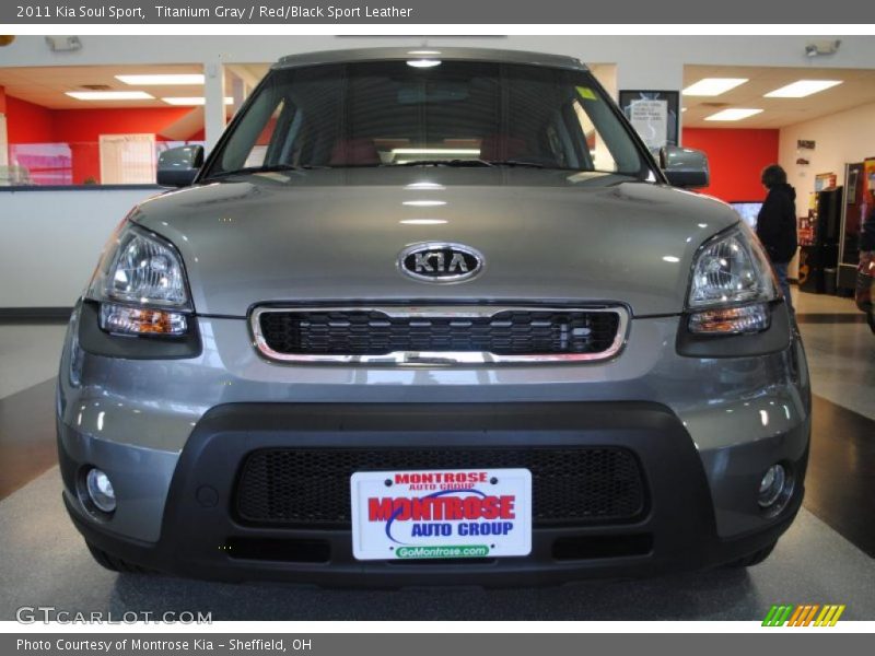 Titanium Gray / Red/Black Sport Leather 2011 Kia Soul Sport