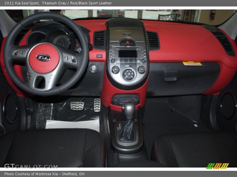 Titanium Gray / Red/Black Sport Leather 2011 Kia Soul Sport