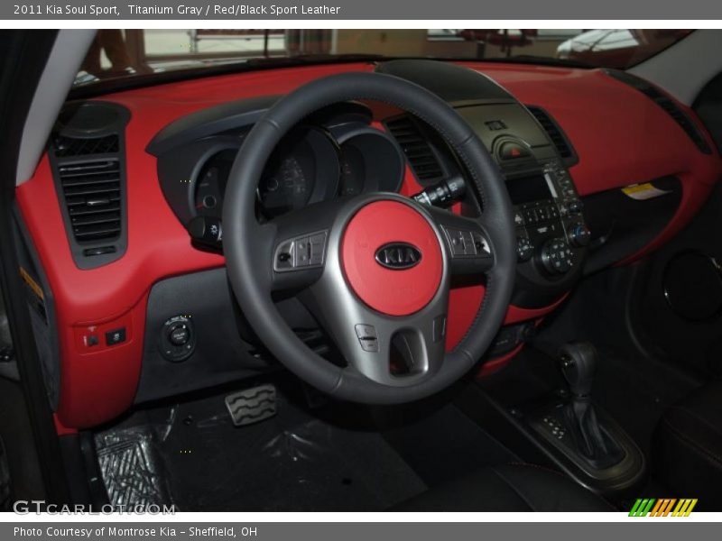Titanium Gray / Red/Black Sport Leather 2011 Kia Soul Sport