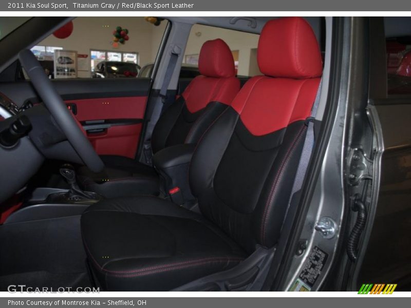 Titanium Gray / Red/Black Sport Leather 2011 Kia Soul Sport