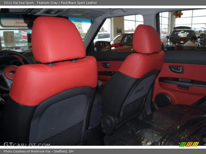Titanium Gray / Red/Black Sport Leather 2011 Kia Soul Sport