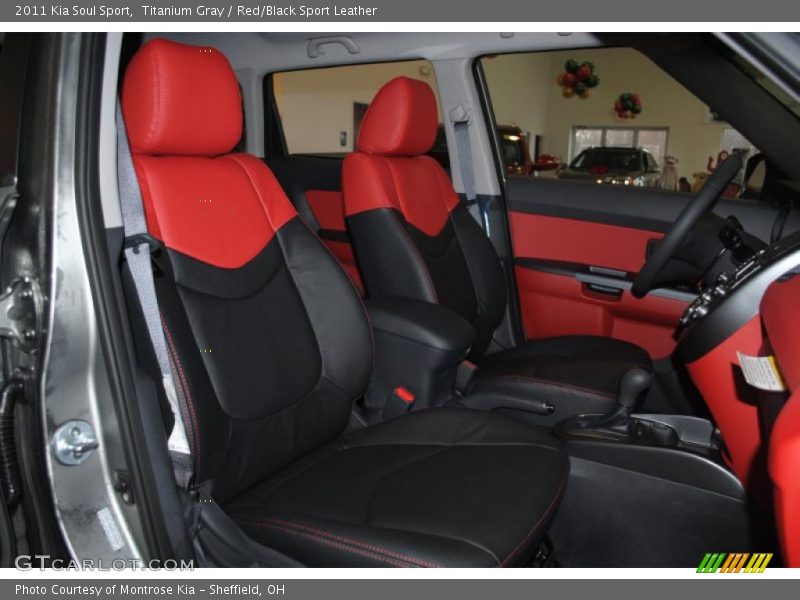 Titanium Gray / Red/Black Sport Leather 2011 Kia Soul Sport