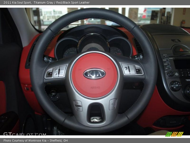 Titanium Gray / Red/Black Sport Leather 2011 Kia Soul Sport