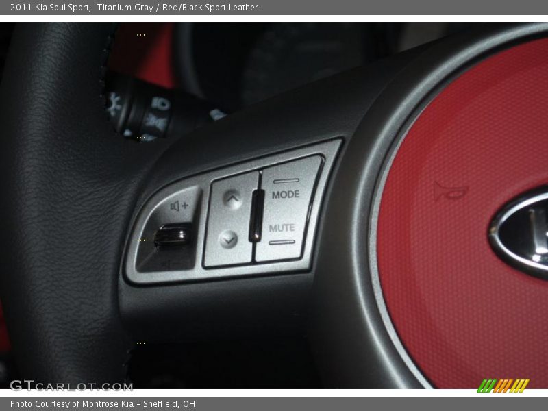 Titanium Gray / Red/Black Sport Leather 2011 Kia Soul Sport