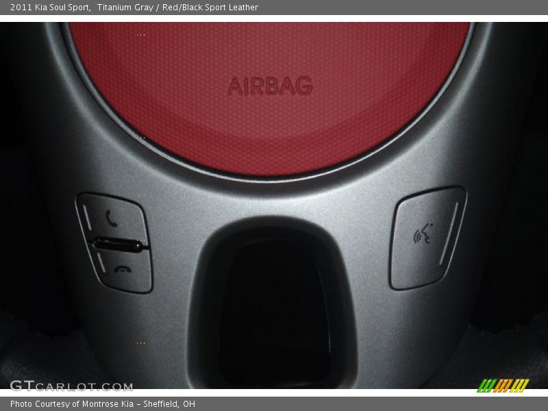 Titanium Gray / Red/Black Sport Leather 2011 Kia Soul Sport