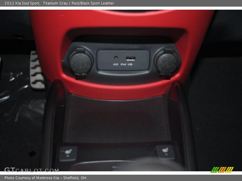 Titanium Gray / Red/Black Sport Leather 2011 Kia Soul Sport