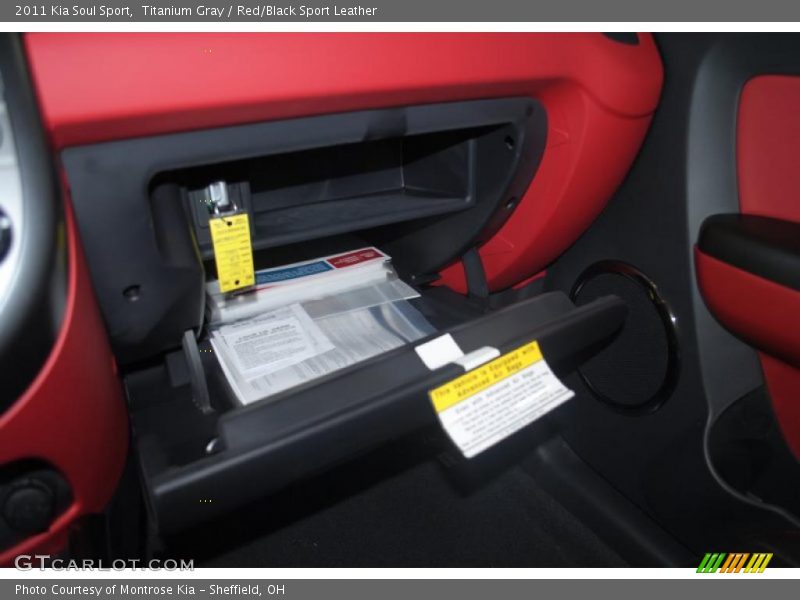 Titanium Gray / Red/Black Sport Leather 2011 Kia Soul Sport