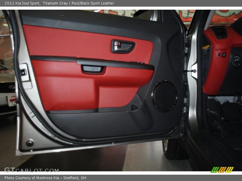 Titanium Gray / Red/Black Sport Leather 2011 Kia Soul Sport