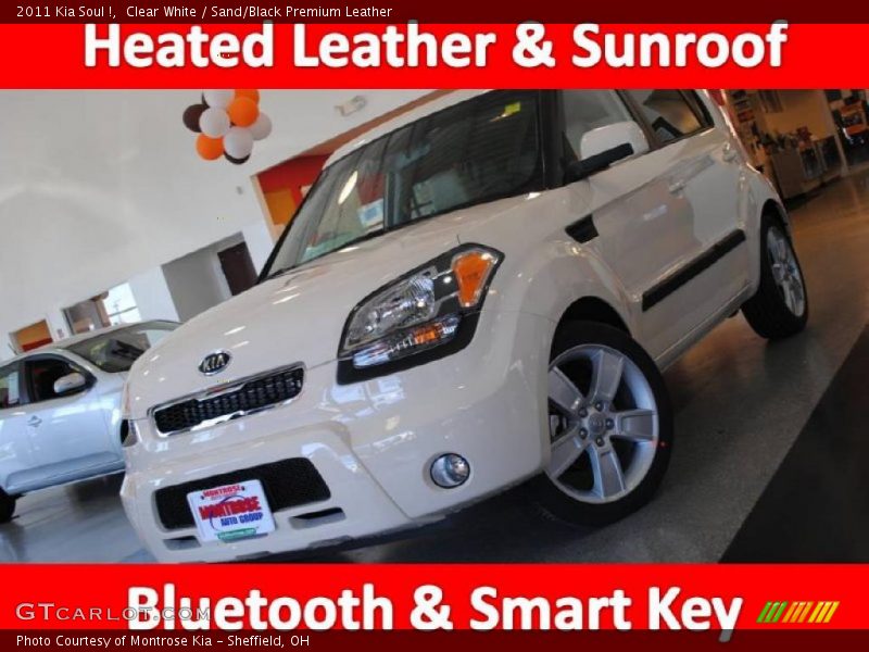 Clear White / Sand/Black Premium Leather 2011 Kia Soul !