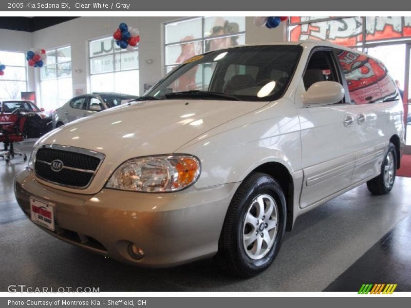 Clear White / Gray 2005 Kia Sedona EX