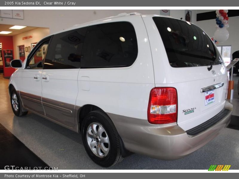 Clear White / Gray 2005 Kia Sedona EX