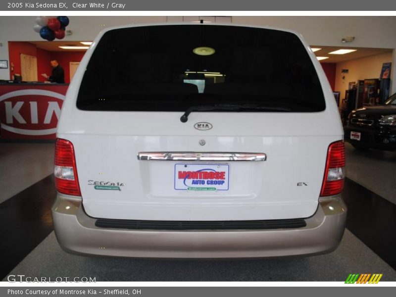 Clear White / Gray 2005 Kia Sedona EX