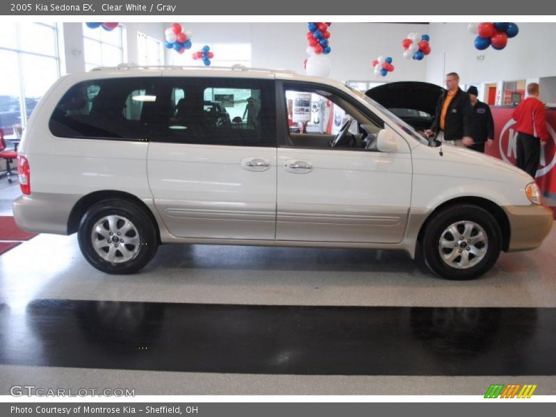 Clear White / Gray 2005 Kia Sedona EX