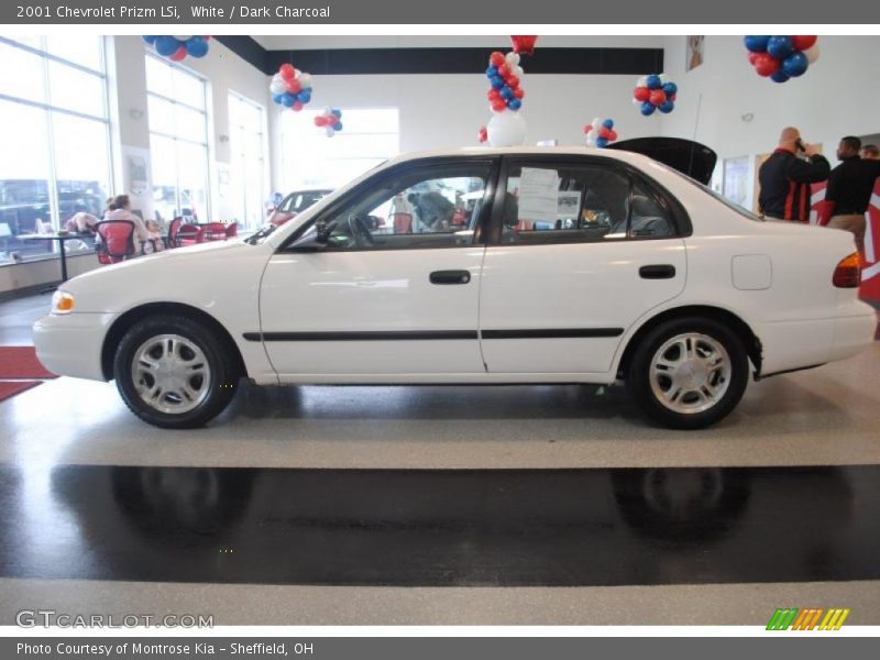 White / Dark Charcoal 2001 Chevrolet Prizm LSi