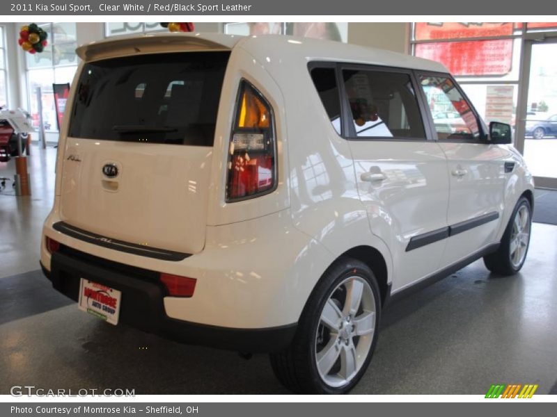 Clear White / Red/Black Sport Leather 2011 Kia Soul Sport