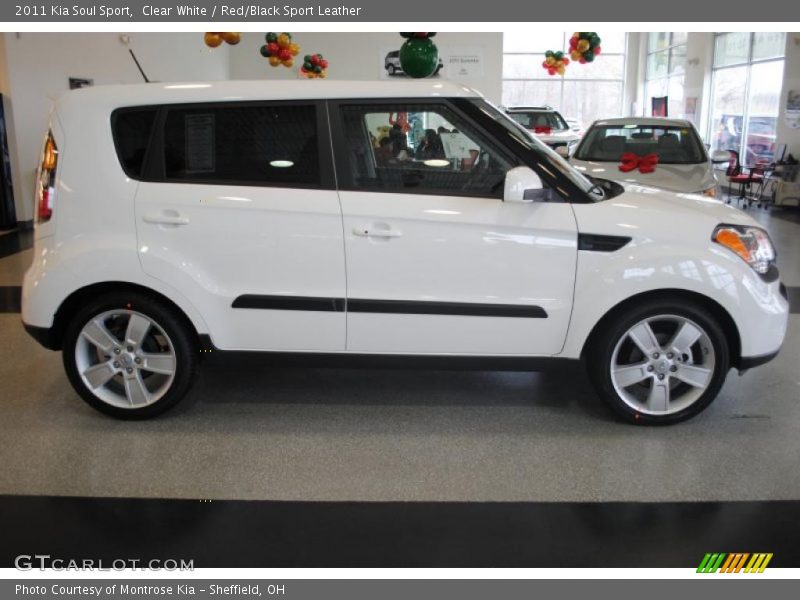 Clear White / Red/Black Sport Leather 2011 Kia Soul Sport