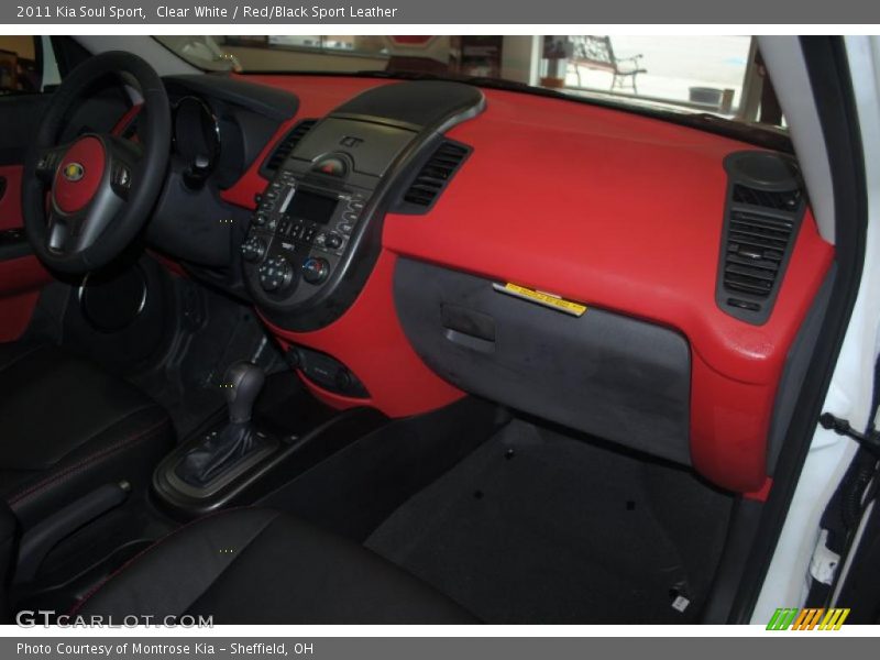 Clear White / Red/Black Sport Leather 2011 Kia Soul Sport