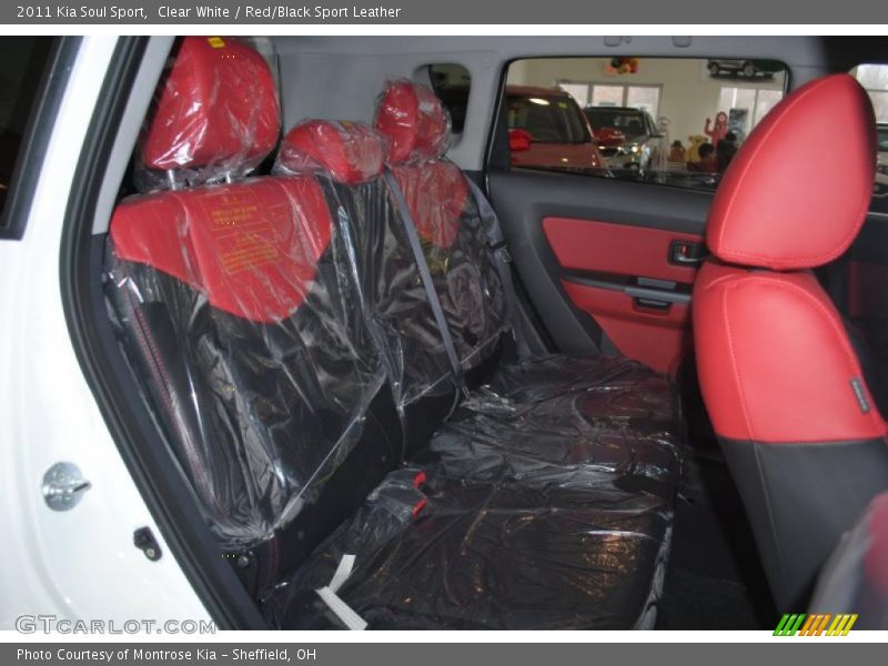 Clear White / Red/Black Sport Leather 2011 Kia Soul Sport
