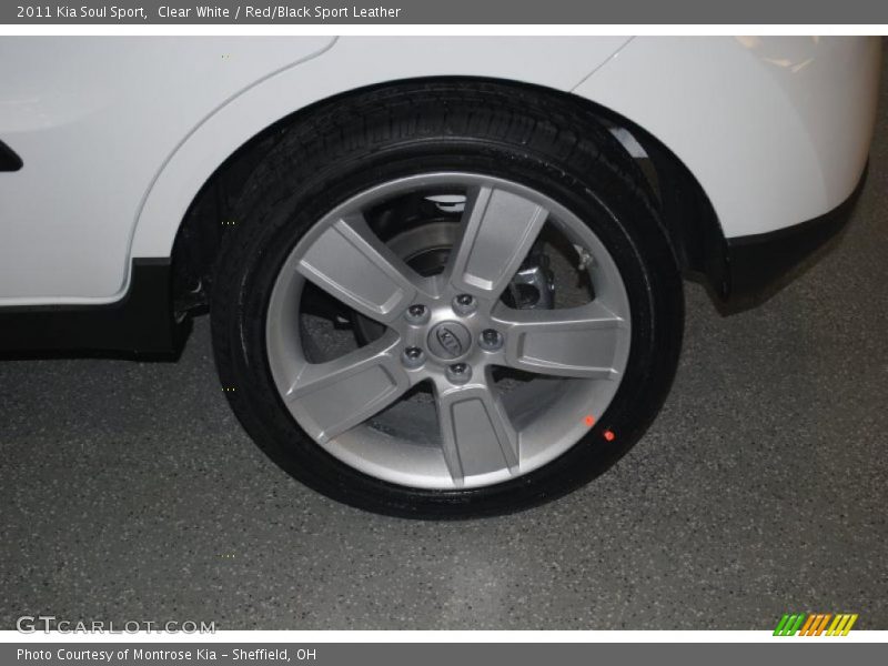 Clear White / Red/Black Sport Leather 2011 Kia Soul Sport