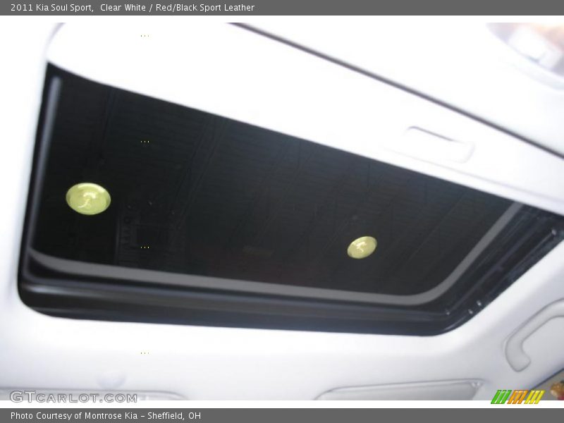 Clear White / Red/Black Sport Leather 2011 Kia Soul Sport