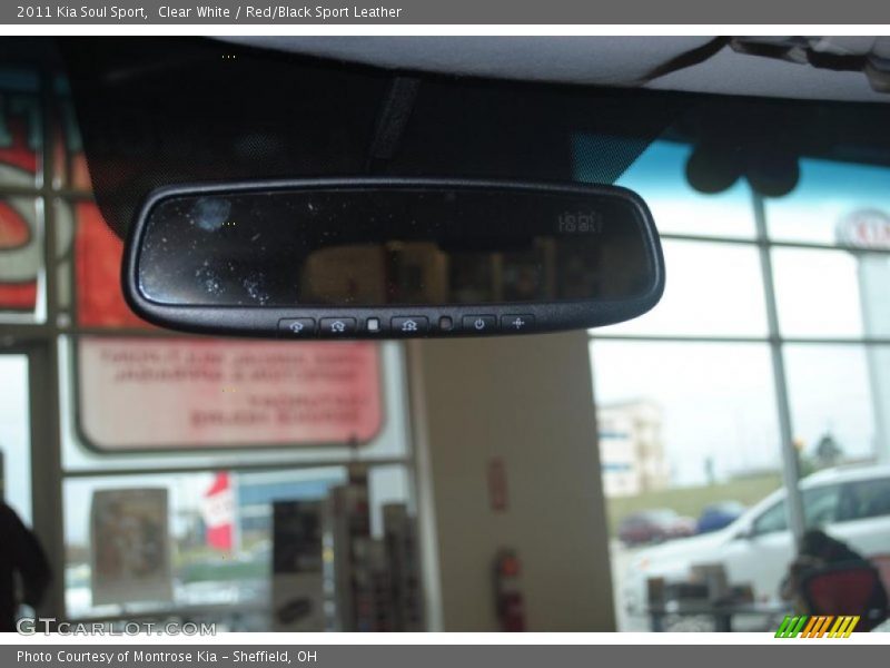 Clear White / Red/Black Sport Leather 2011 Kia Soul Sport