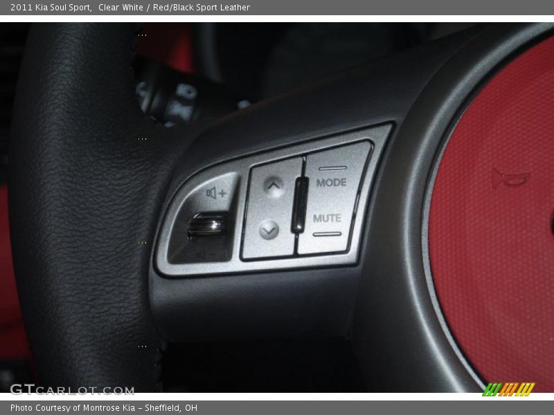 Clear White / Red/Black Sport Leather 2011 Kia Soul Sport