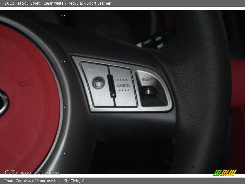 Clear White / Red/Black Sport Leather 2011 Kia Soul Sport