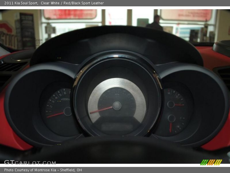 Clear White / Red/Black Sport Leather 2011 Kia Soul Sport