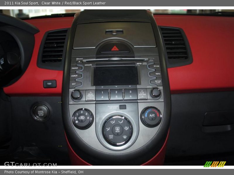 Clear White / Red/Black Sport Leather 2011 Kia Soul Sport