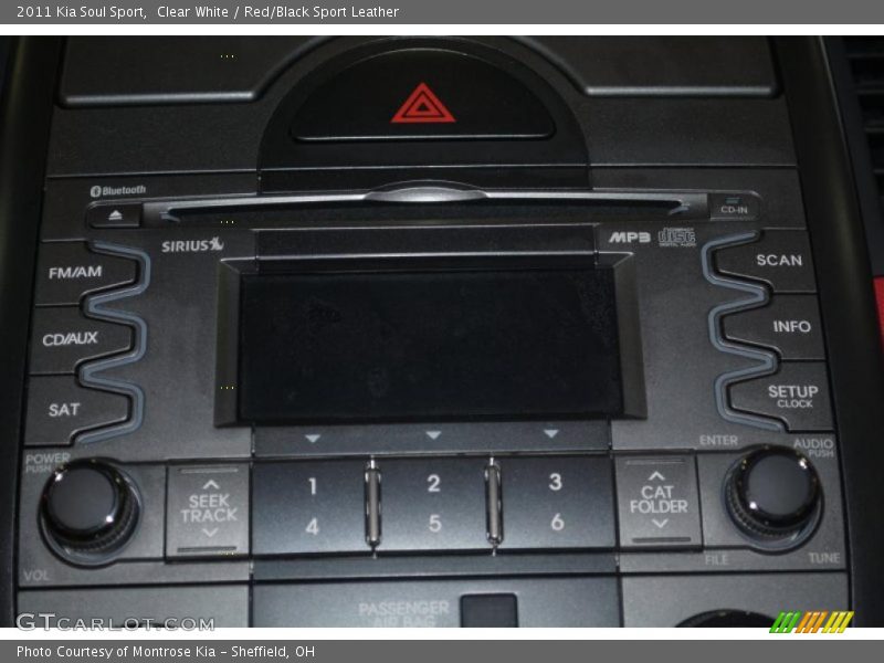 Clear White / Red/Black Sport Leather 2011 Kia Soul Sport