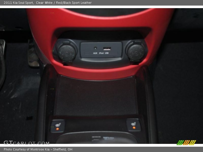 Clear White / Red/Black Sport Leather 2011 Kia Soul Sport