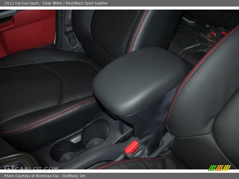 Clear White / Red/Black Sport Leather 2011 Kia Soul Sport