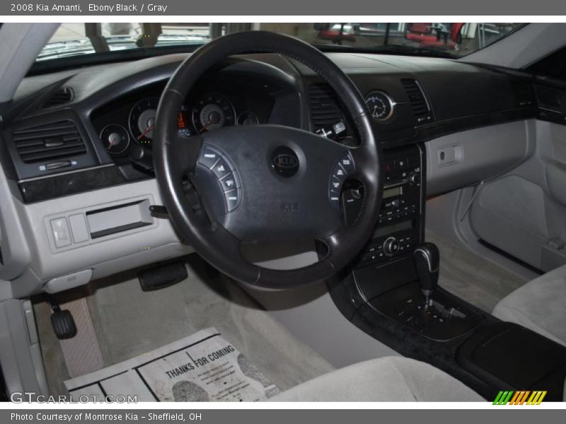 Ebony Black / Gray 2008 Kia Amanti