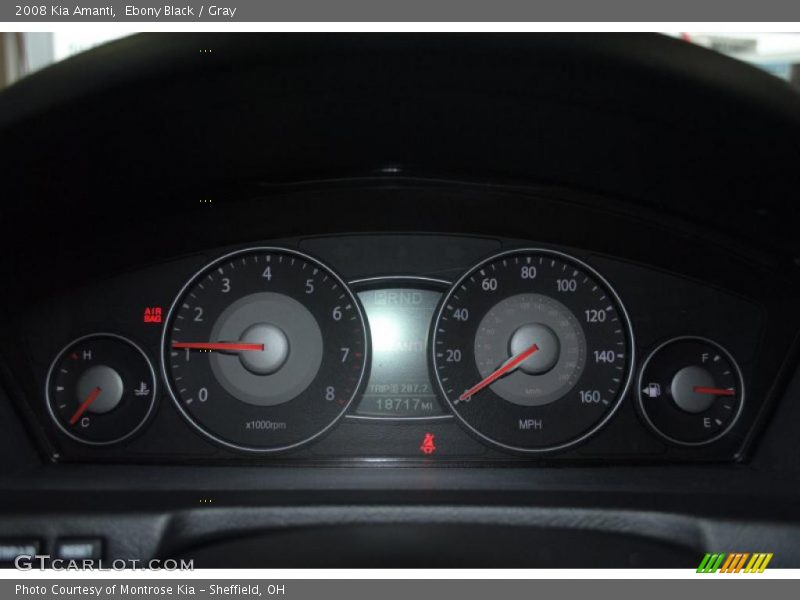 Ebony Black / Gray 2008 Kia Amanti