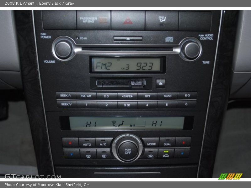 Ebony Black / Gray 2008 Kia Amanti