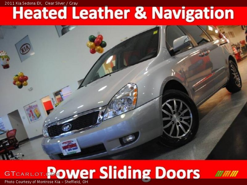 Clear Silver / Gray 2011 Kia Sedona EX