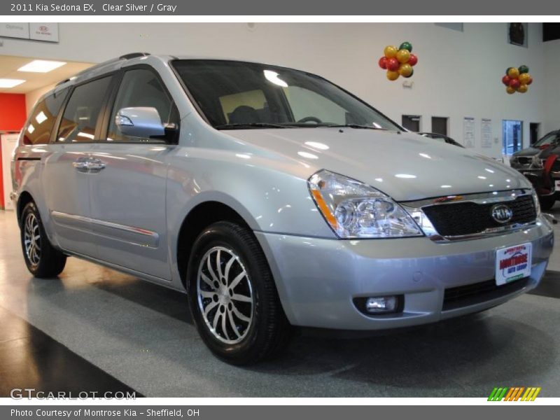 Clear Silver / Gray 2011 Kia Sedona EX